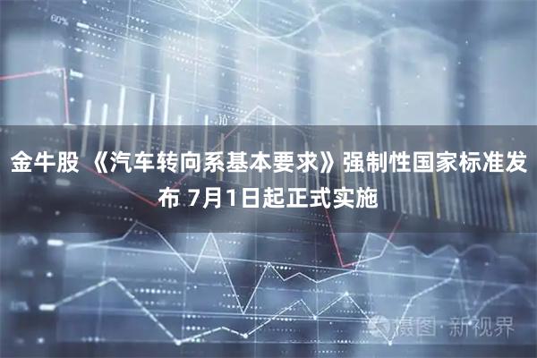 金牛股 《汽车转向系基本要求》强制性国家标准发布 7月1日起正式实施
